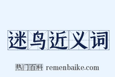 迷鸟近义词是什么意思的图片